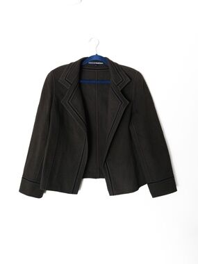 Linda Allard Ellen Tracy Olive Green Wool Coat Work Office Professional